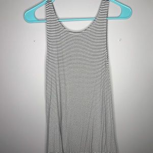 Black and White striped T-shirt dress